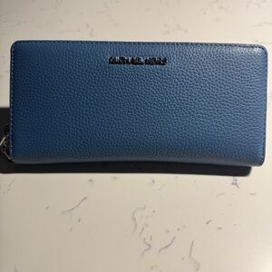 Michael Kors Sky Blue Leather Wallet